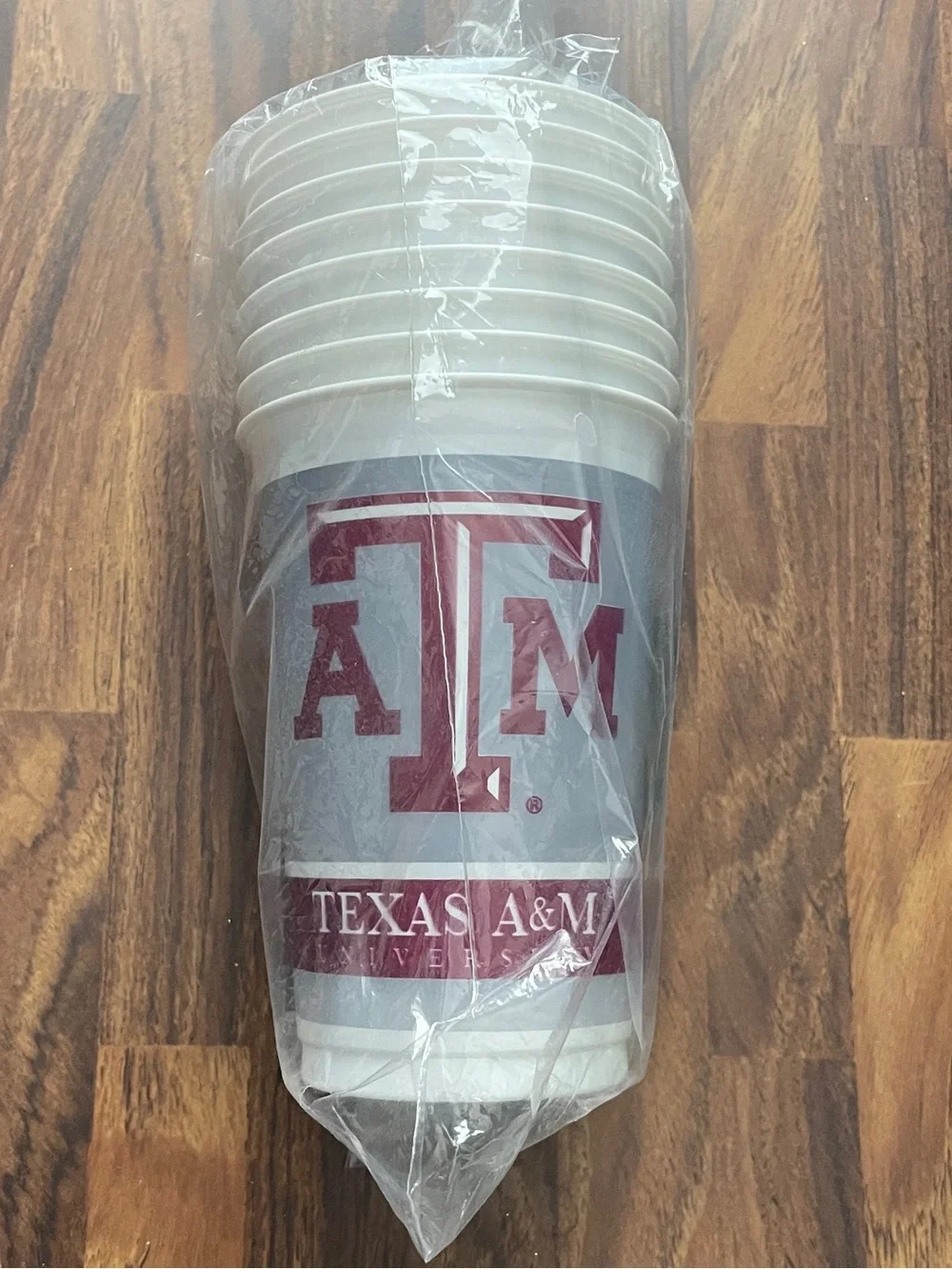 Texas A & M Aggies 20 Oz Plastic Cups (8/Pkg)-NWT